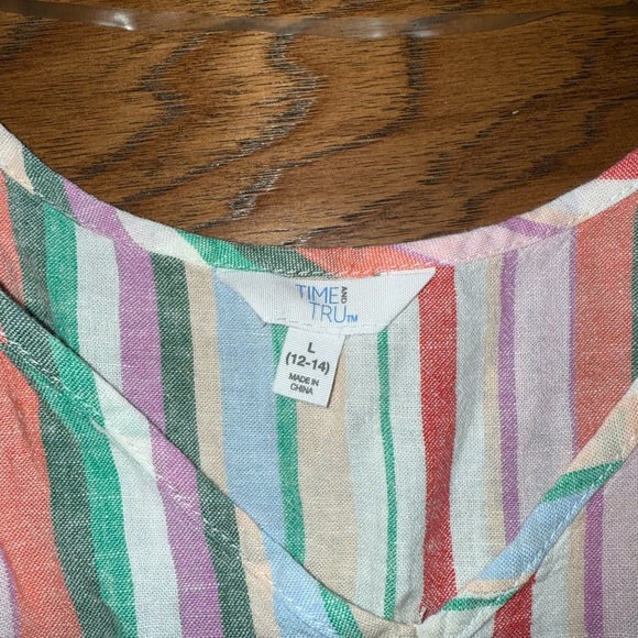 Time & Tru Striped Tank Top - Picture 3 of 3